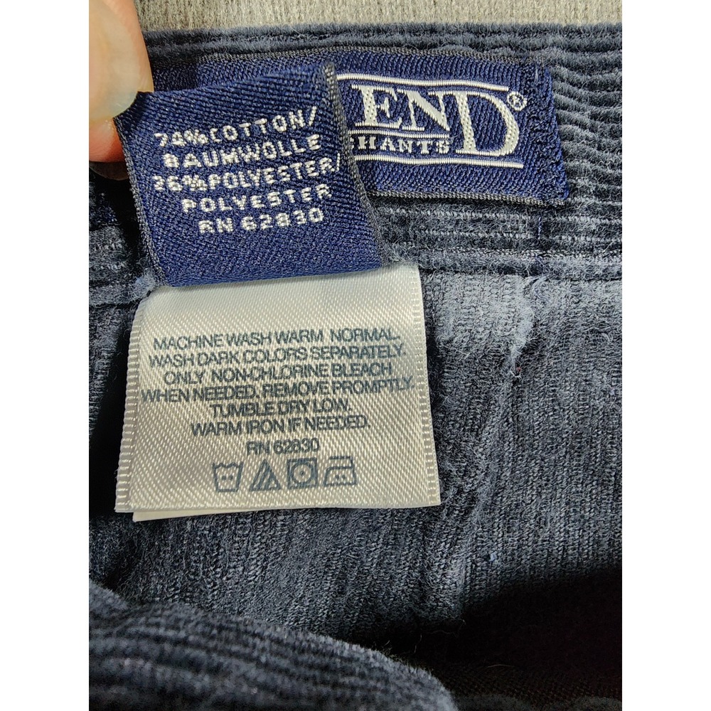 Lands' End Women's Vintage Corduroy Navy Blue Pleated Size 10 Regular Trouser - Picture 4 of 9